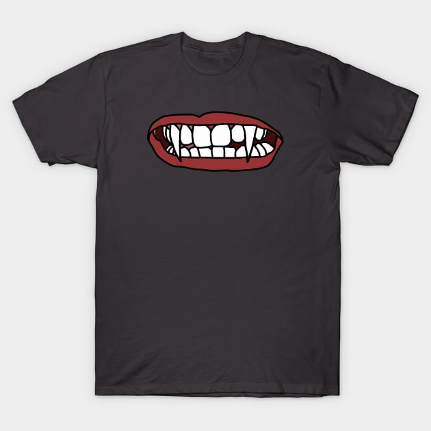 Vampire Mouth a Halloween Horror T-Shirt by ellenhenryart